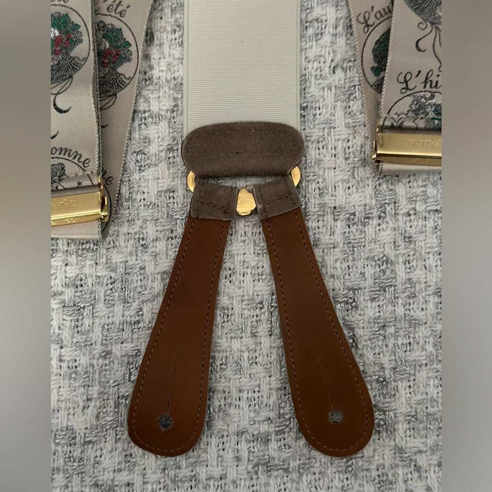 Vintage Limited Edition Trafalgar 100% Silk French Seasons Braces, Gently Used - Picture 4 of 9